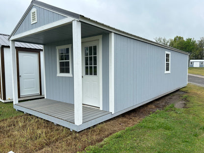 Essential Series Utility 12 x 36 Shed with End Porch