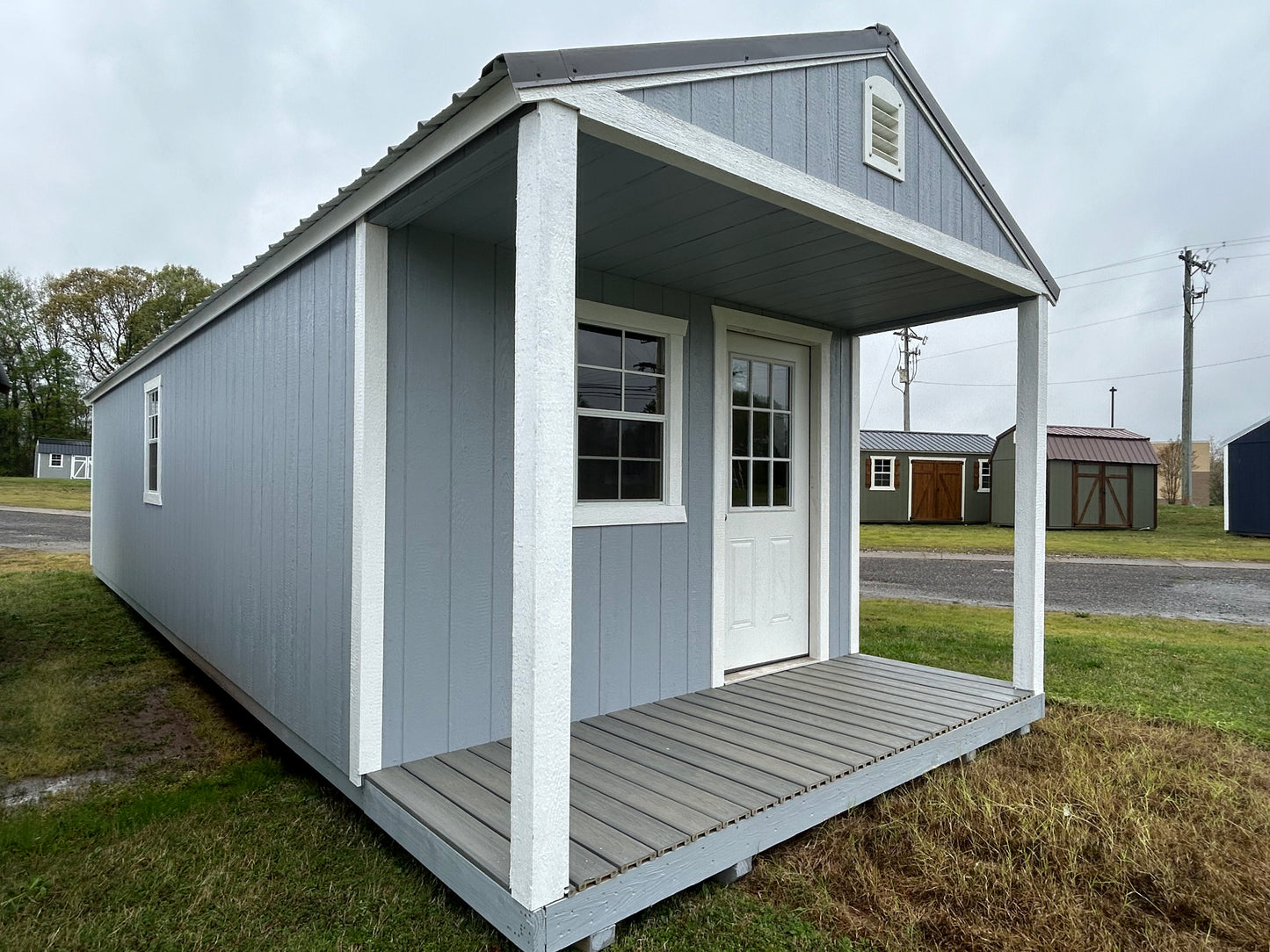 Essential Series Utility 12 x 36 Shed with End Porch